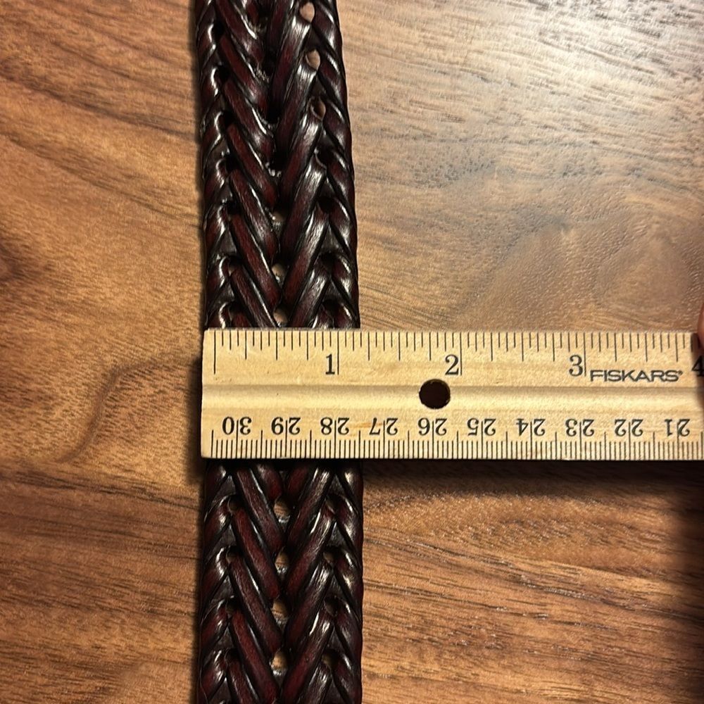 Men's Mahogany Leather Belt View 3